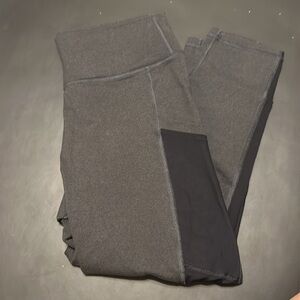 Fabletics On-The-Go PowerHold High-Waisted Capri Heather Charcoal